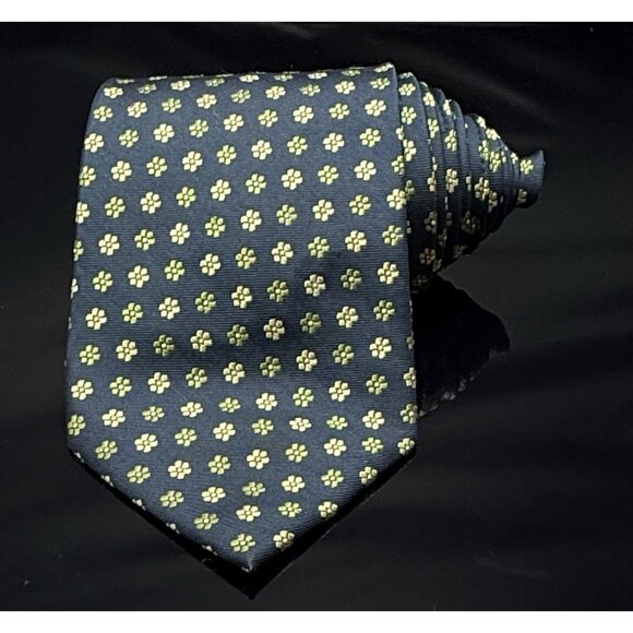BEAU BRUMMEL Floral Flower MEN'S TIE  100%  SILK handmade - Picture 2 of 6